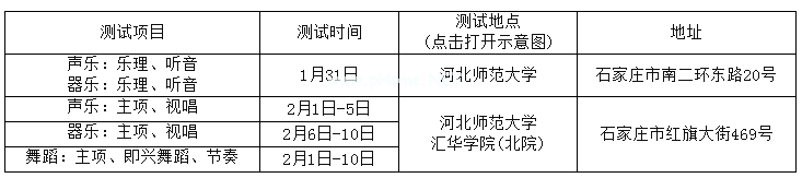 2015年音乐类（声乐、器乐）、舞蹈类联考地点